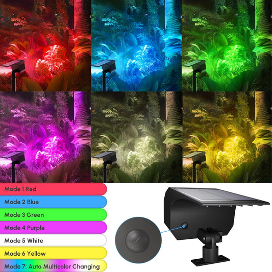 OriginalSoucing Garden Solar Powered Spotlights Waterproof Outdoor
