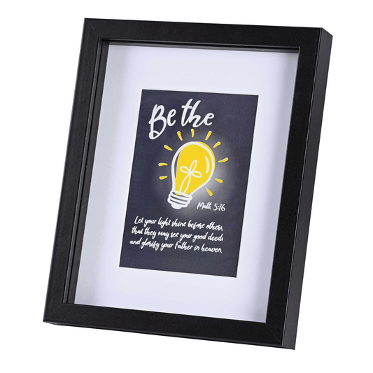 Be The Light Shadow Box Framed Wall Art (Matt. 5:16)
