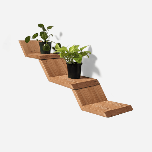 Lean Shelf: Wall-Mounted Wooden Display Shelf