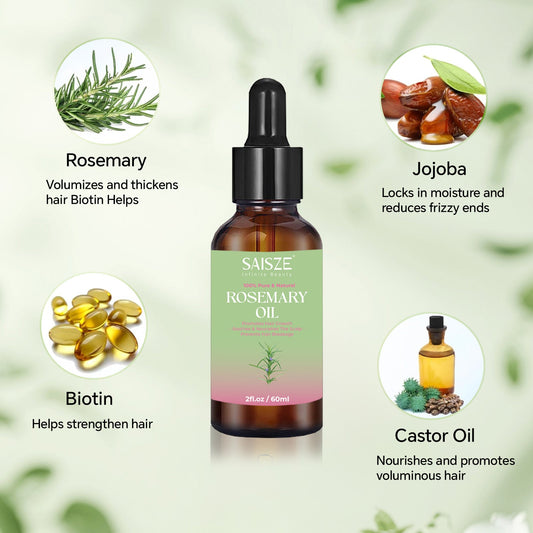 2 fl.oz Rosemary Oil for Hair Care Organic Conditioner 100% Pure &