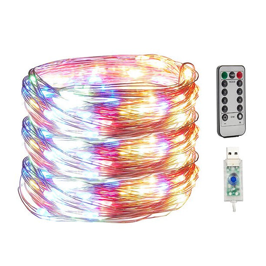 2 Pcs LED String Lights 65.6Ft 200LED Copper Wire String Lights with