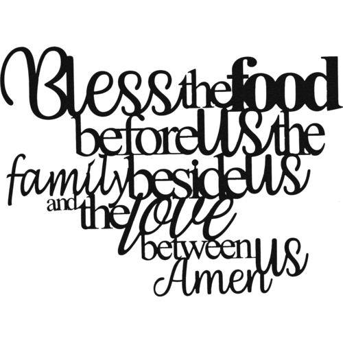 Bless The Food - Metal Wall Art