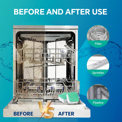 9 Tablets Dishwasher Detergent Deep Clean Dishwasher Deodorizer