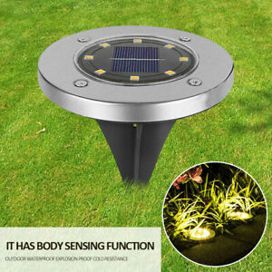 LED Solar Powered Path Lights Wireless Ground Waterproof Decor