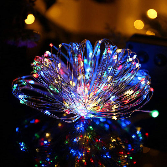 2 Pcs LED String Lights 65.6Ft 200LED Copper Wire String Lights with