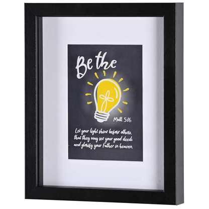 Be The Light Shadow Box Framed Wall Art (Matt. 5:16)