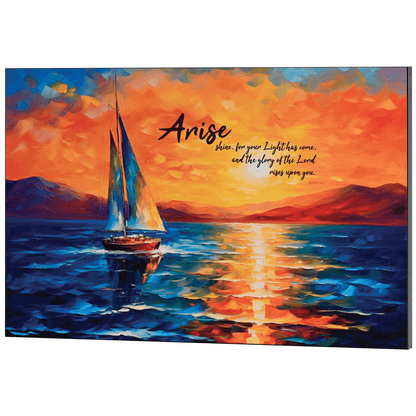 Serene Nautical Wall Plaque With Isaiah 60:1 Inspiration