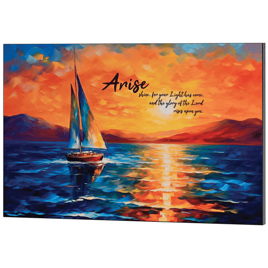 Serene Nautical Wall Plaque With Isaiah 60:1 Inspiration
