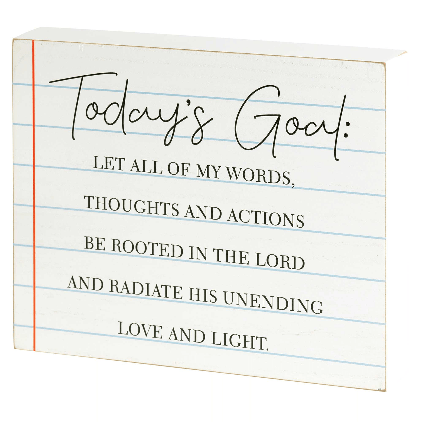 Inspirational Wall/Tabletop Plaque - Today's Goal