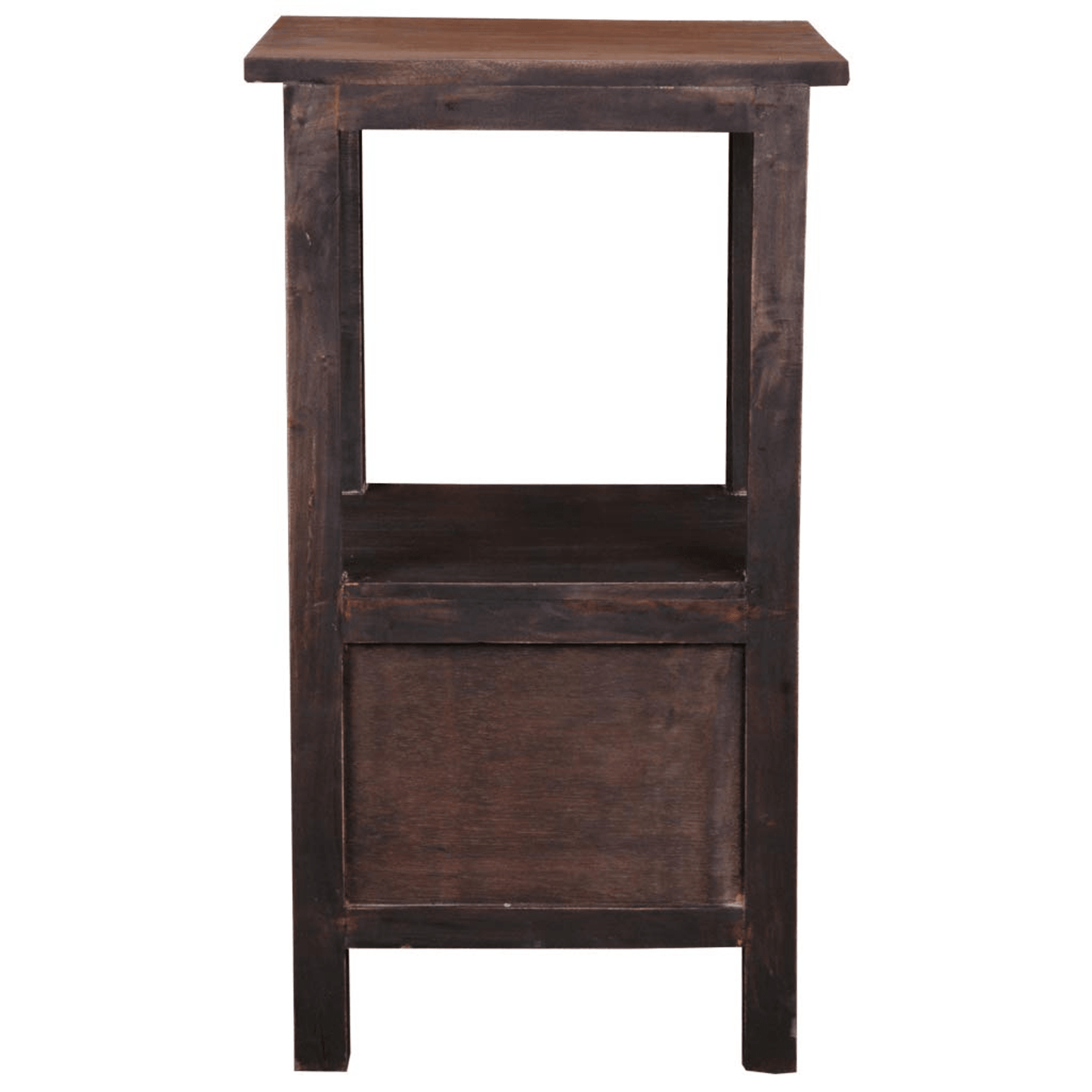Sunset Trading Distressed Black And Raftwood Brown Two Drawer End