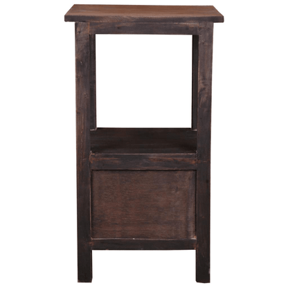 Sunset Trading Distressed Black And Raftwood Brown Two Drawer End
