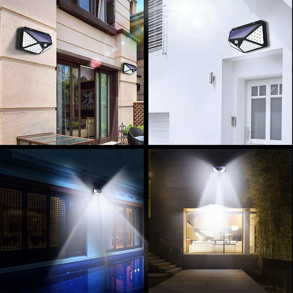 Solar Four Wall PIR Motion Sensor Wall Waterproof Light