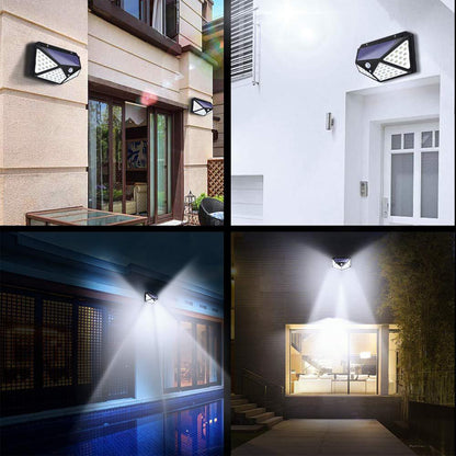 Solar Four Wall PIR Motion Sensor Wall Waterproof Light