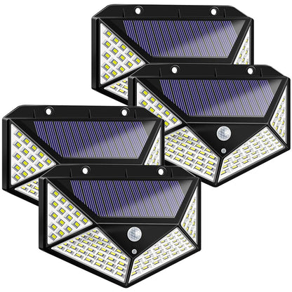 Solar Four Wall PIR Motion Sensor Wall Waterproof Light