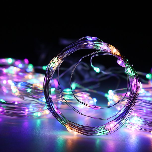 2 Pcs LED String Lights 65.6Ft 200LED Copper Wire String Lights with