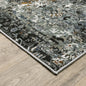 4' X 6' Ivory Charcoal Grey Blue Rust Gold And Brown Oriental Power