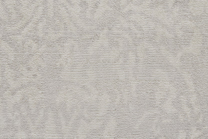 5' X 8' Gray and Ivory Abstract Hand Woven Area Rug