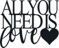 All You Need Is Love - Metal Wall Art