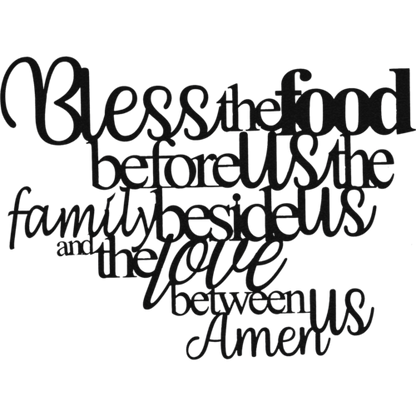 Bless The Food - Metal Wall Art