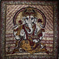 Ganesha Holding Lotus Flower In Batik Style Tie Dye Tapestry