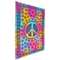 Tie Dye Peace Sign Tapestry Wall Hanging Coverlet