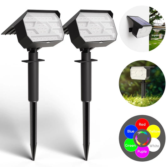 OriginalSoucing Garden Solar Powered Spotlights Waterproof Outdoor