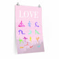 Love Yoga 14 Poses Premium Matte Poster