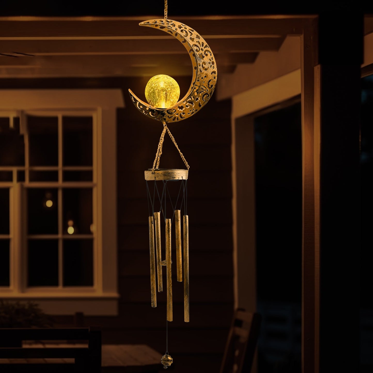 1 or 2 Pack Solar Wind Chime Light IP65 Waterproof Indoor and Outdoor